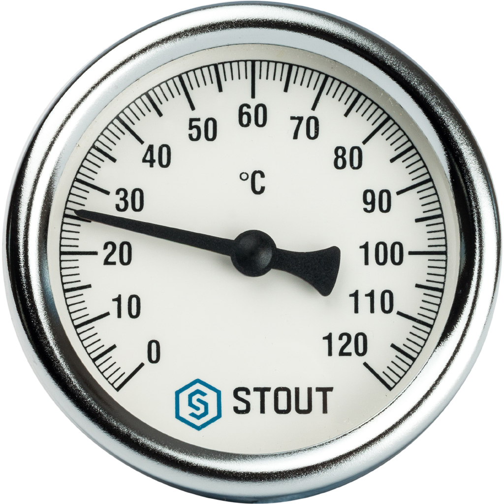Stout Термометр биметаллический с погружной гильзой 50 мм (корпус 63мм) фото 1
