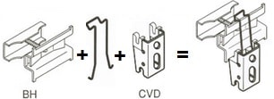 Комплект крепления Set CVD (4xCVD1/BH), TechnoLine фото 1