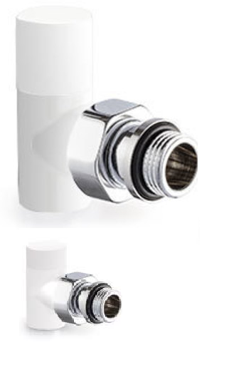 Комплект угловых вентилей серия Tondera Light 1/2", цвет белый фото 1